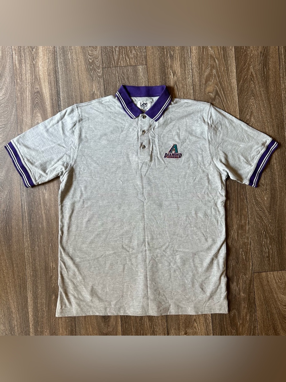 Arizona Diamondbacks Dead Stock MLB 90’s Lee Sport Men’s Gray Polo Sz XL NWT